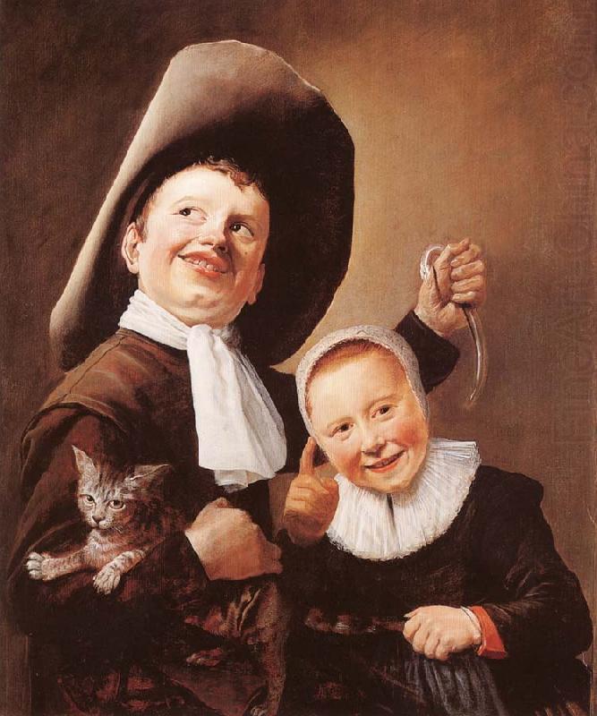 Judith leyster A Boy and a Girl with a Cat and an Eel china oil painting image